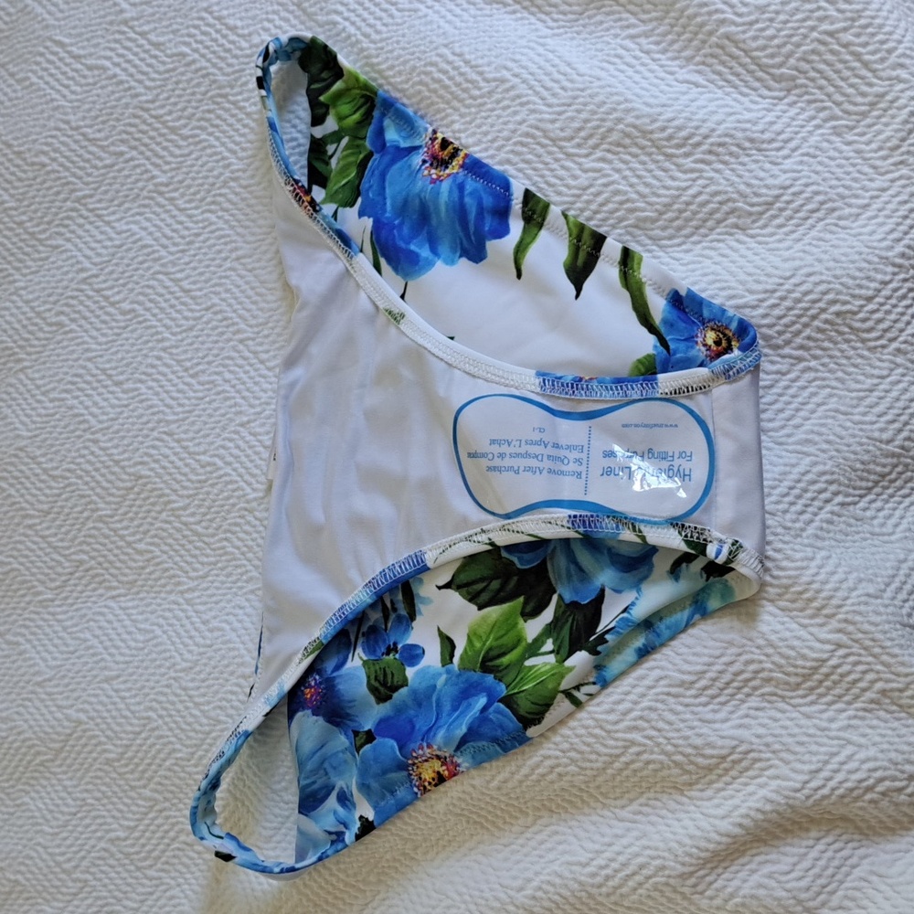 NWT MILLY Womens Cabana Floral Print Hipster‎ Bikini Bottom Blue/White/Green S-M - Picture 3 of 8